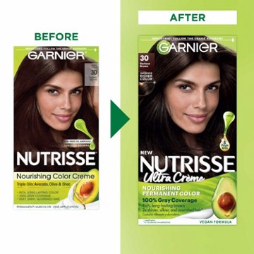 Garnier Nutrisse Nourishing Hair Color Creme - 30 Darkest Brown