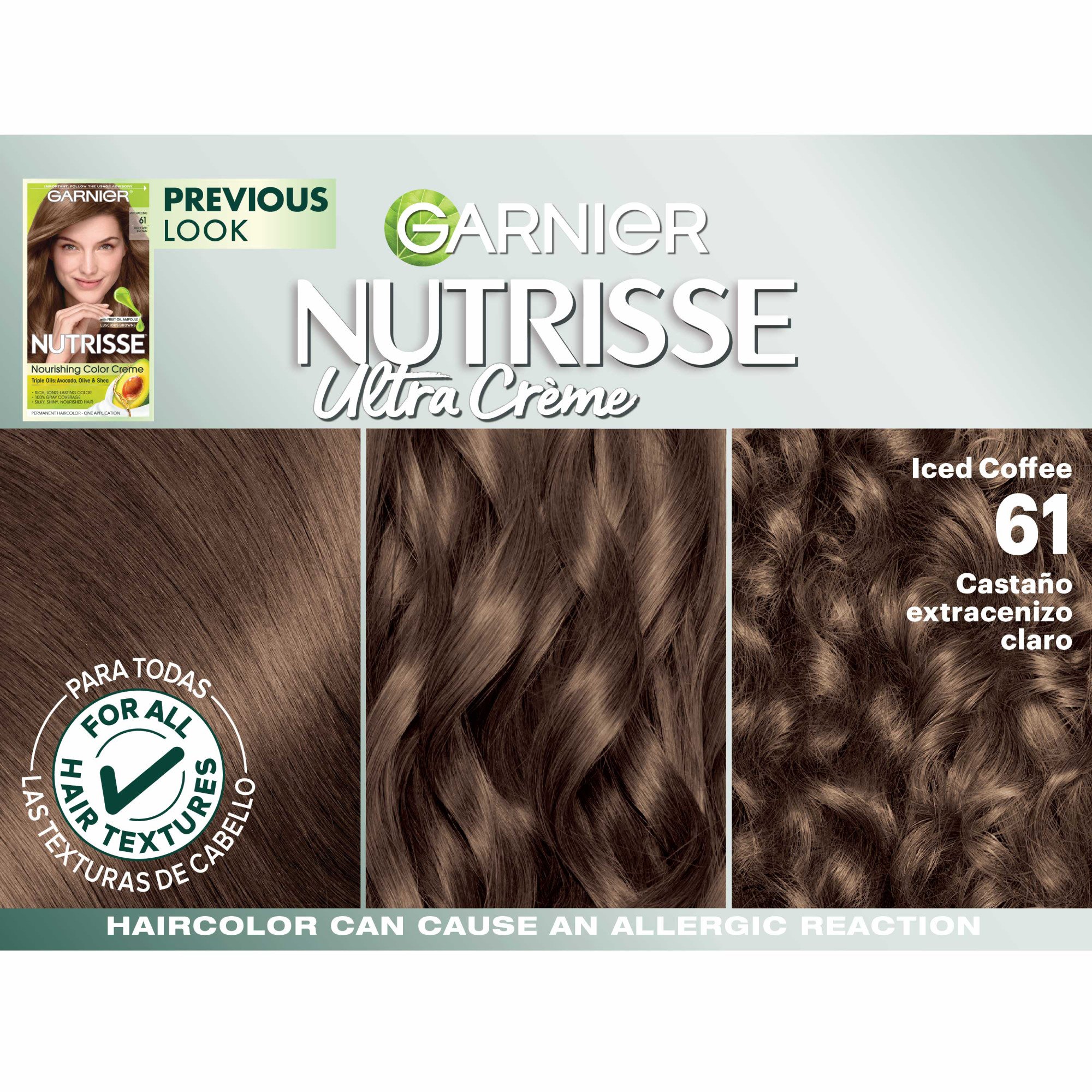 Garnier Nutrisse Nourishing Hair Color Creme - 61 Light Ash Brown (Iced  Coffee) - Shop Hair Color at H-E-B