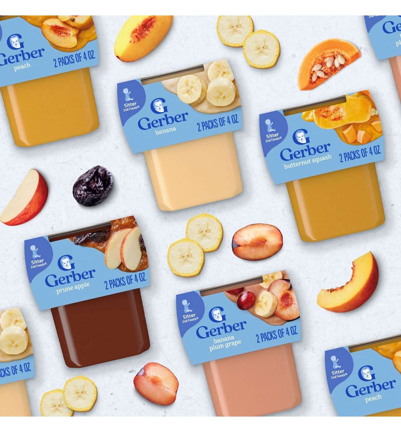 Gerber Stage 2 Baby Food - Banana Blackberry & Blueberry, 4 oz Tubs; image 4 of 8