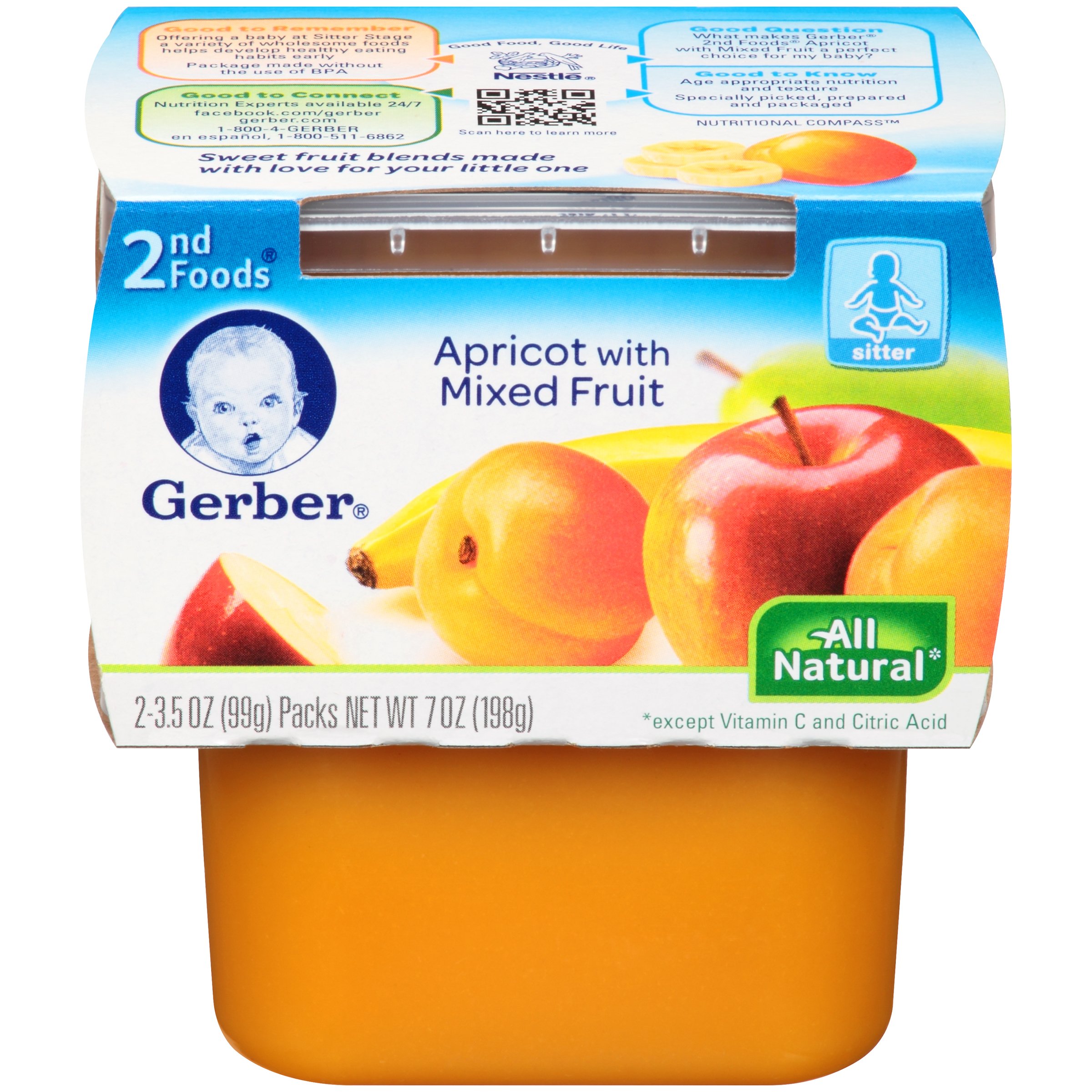 Gerber 2nd Foods Apricots with Mixed Fruit Shop Baby Food at HEB