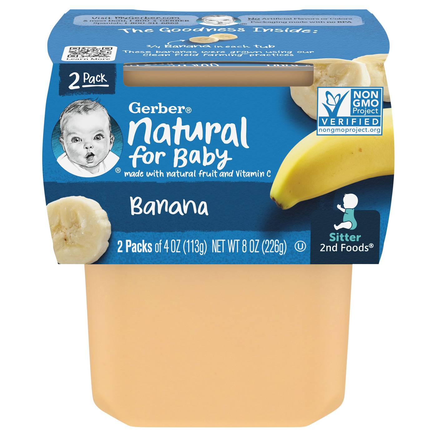 Gerber Natural for Baby 2nd Foods - Banana; image 1 of 2