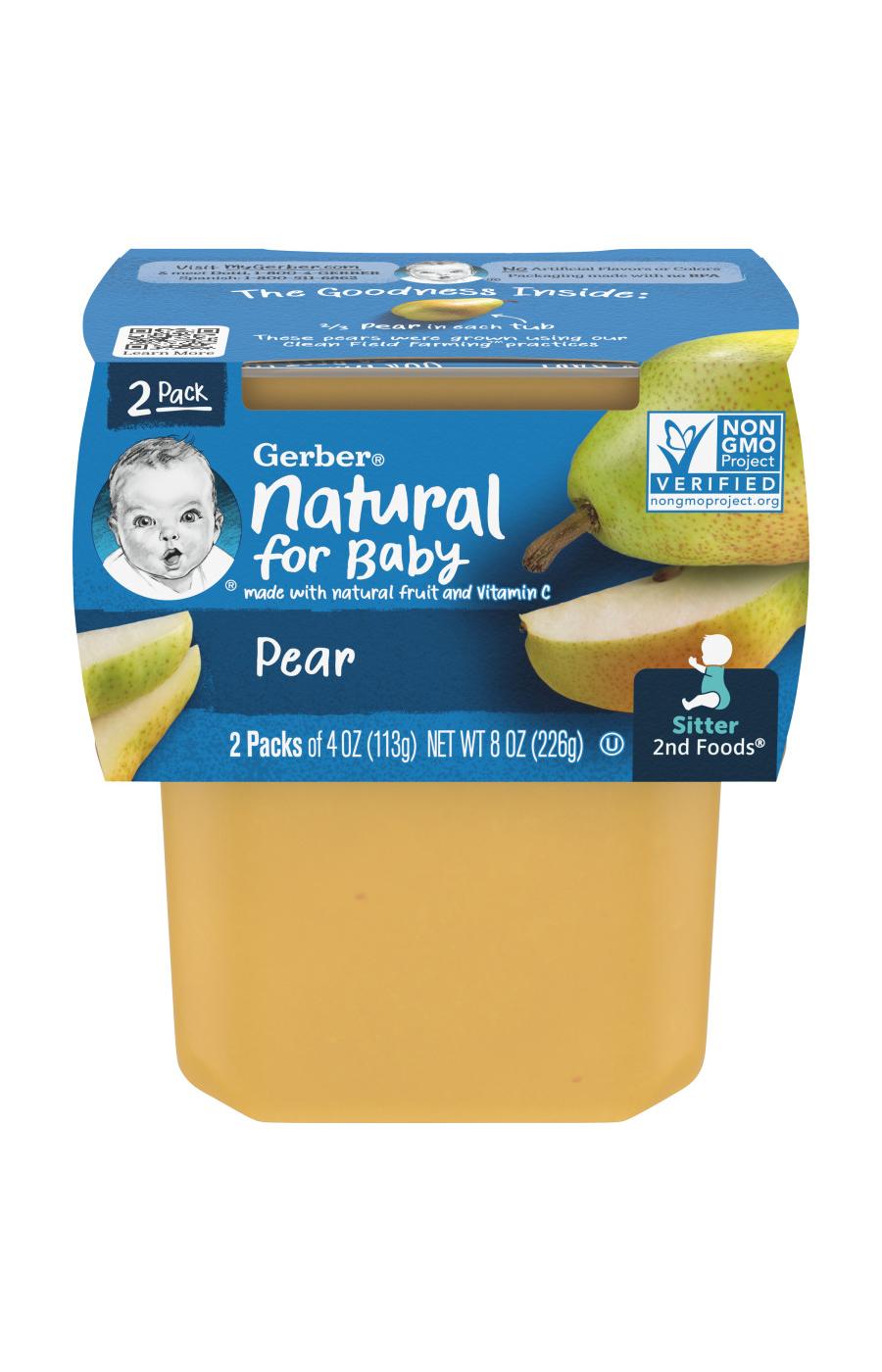 Gerber Natural for Baby 2nd Foods - Pear; image 1 of 8