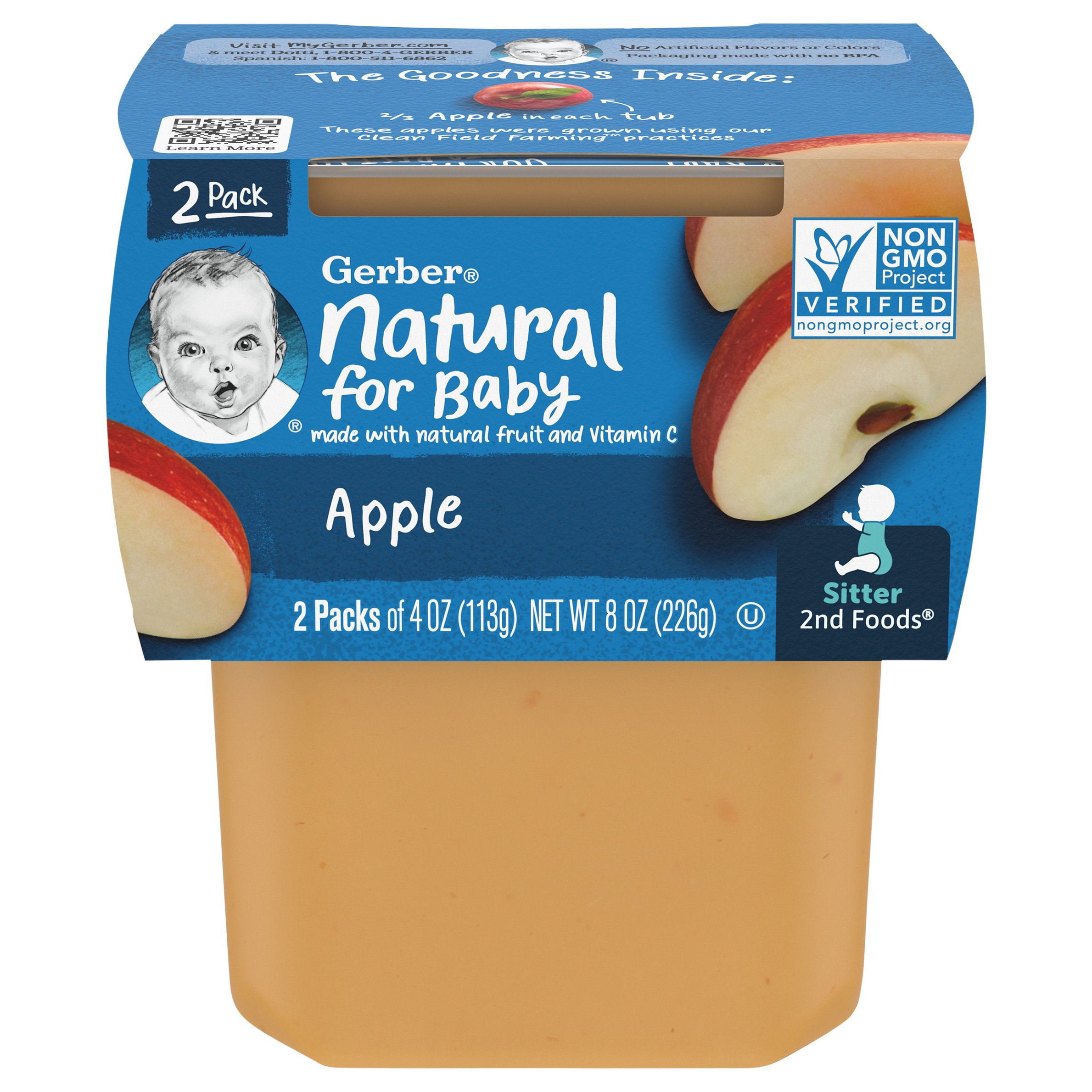 Gerber Natural for Baby 2nd Foods - Apple - Shop Baby Food at H-E-B