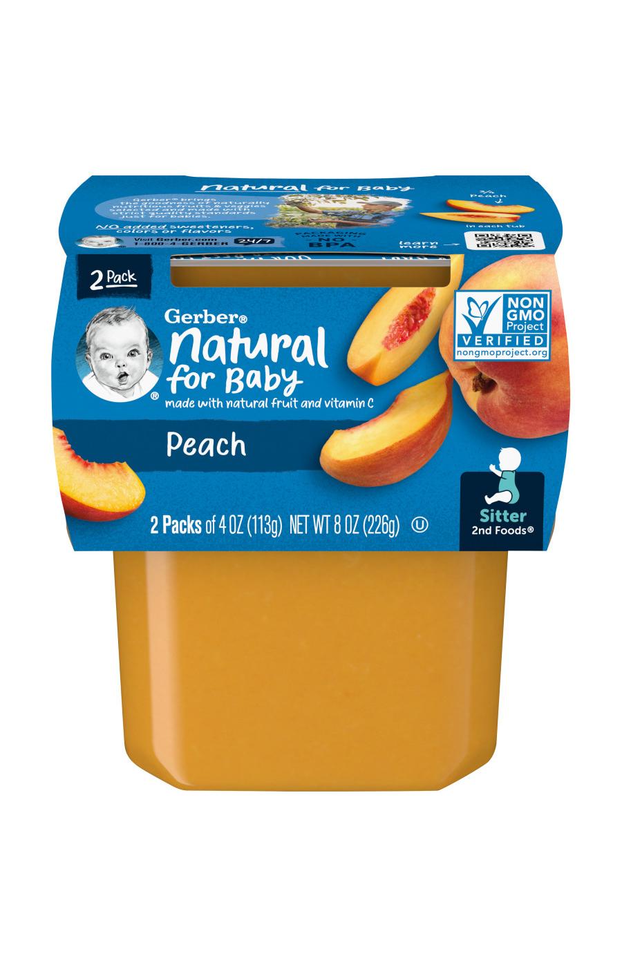 Gerber Natural for Baby 2nd Foods - Peach; image 1 of 8