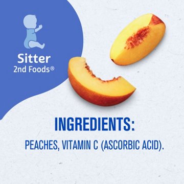 Gerber Stage 2 Baby Food - Peach, 4 oz Tubs