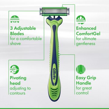 Gillette Sensor3 Sensitive Men's Disposable Razors