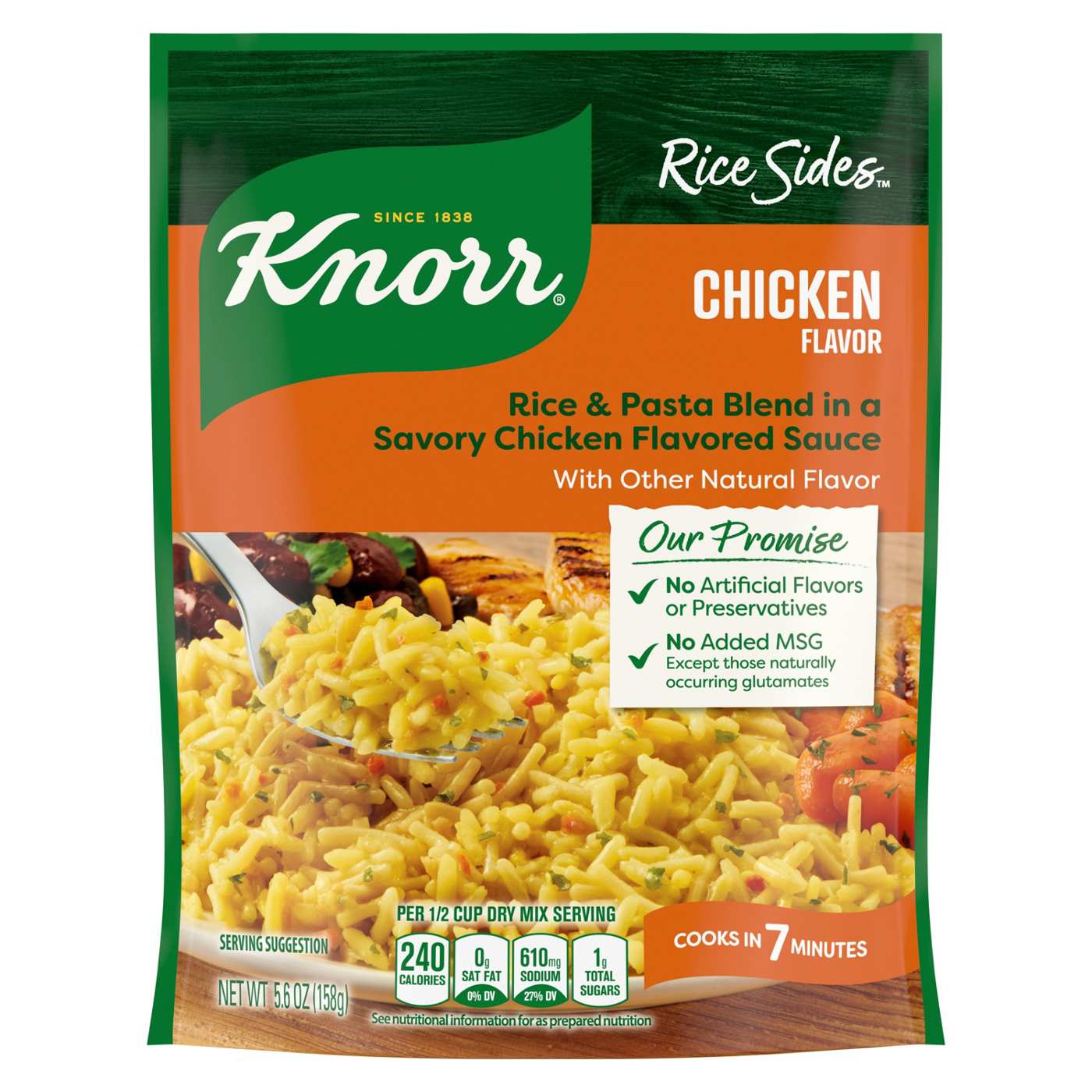 Knorr Rice Sides Chicken Long Grain Rice and Vermicelli Pasta Blend; image 1 of 9
