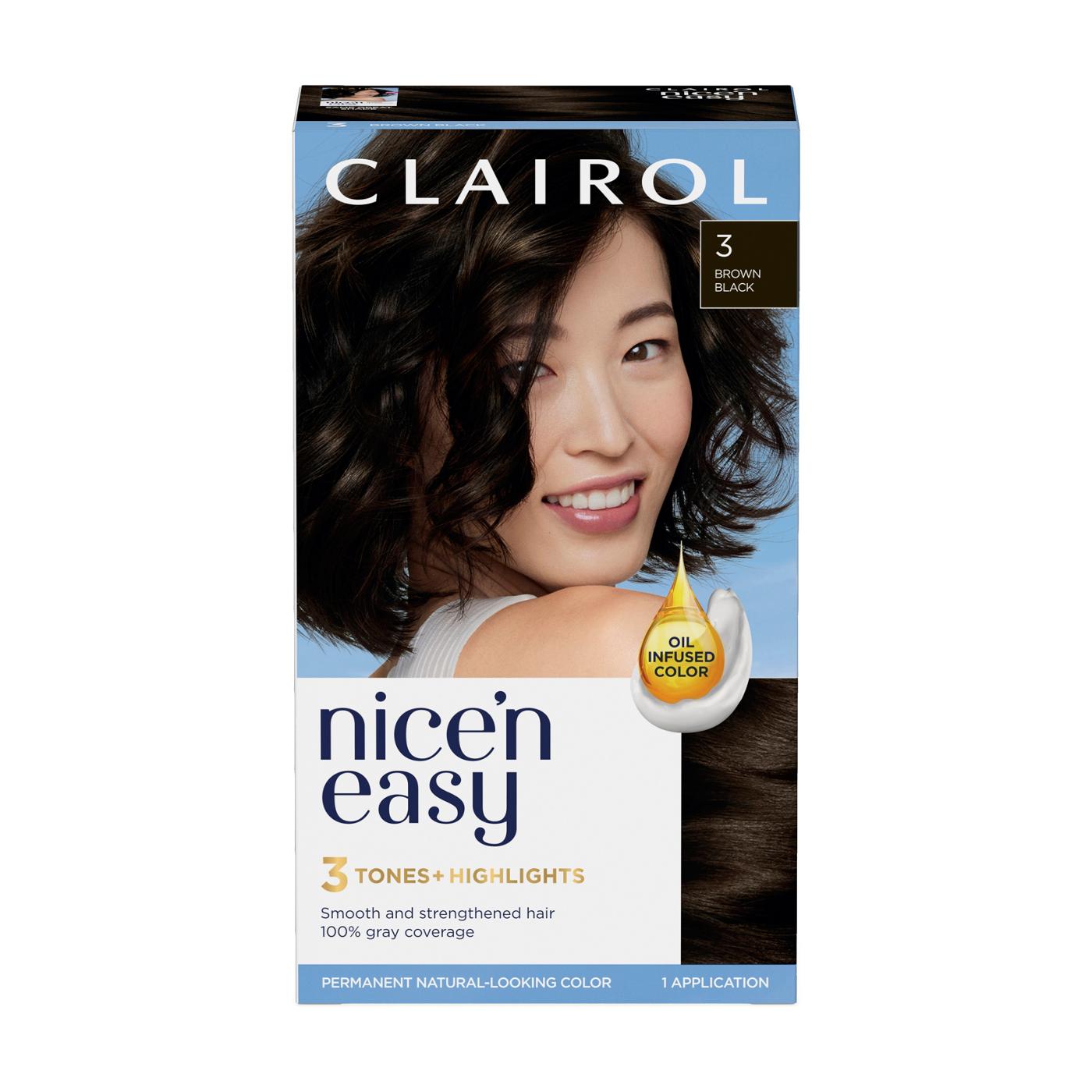 Clairol Nice 'N Easy Permanent Hair Color - 3 Brown Black; image 1 of 10