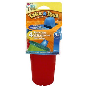 Learning Curve Take & Toss Spill Proof 10 OZ 9M+ Cups, 4 pk
