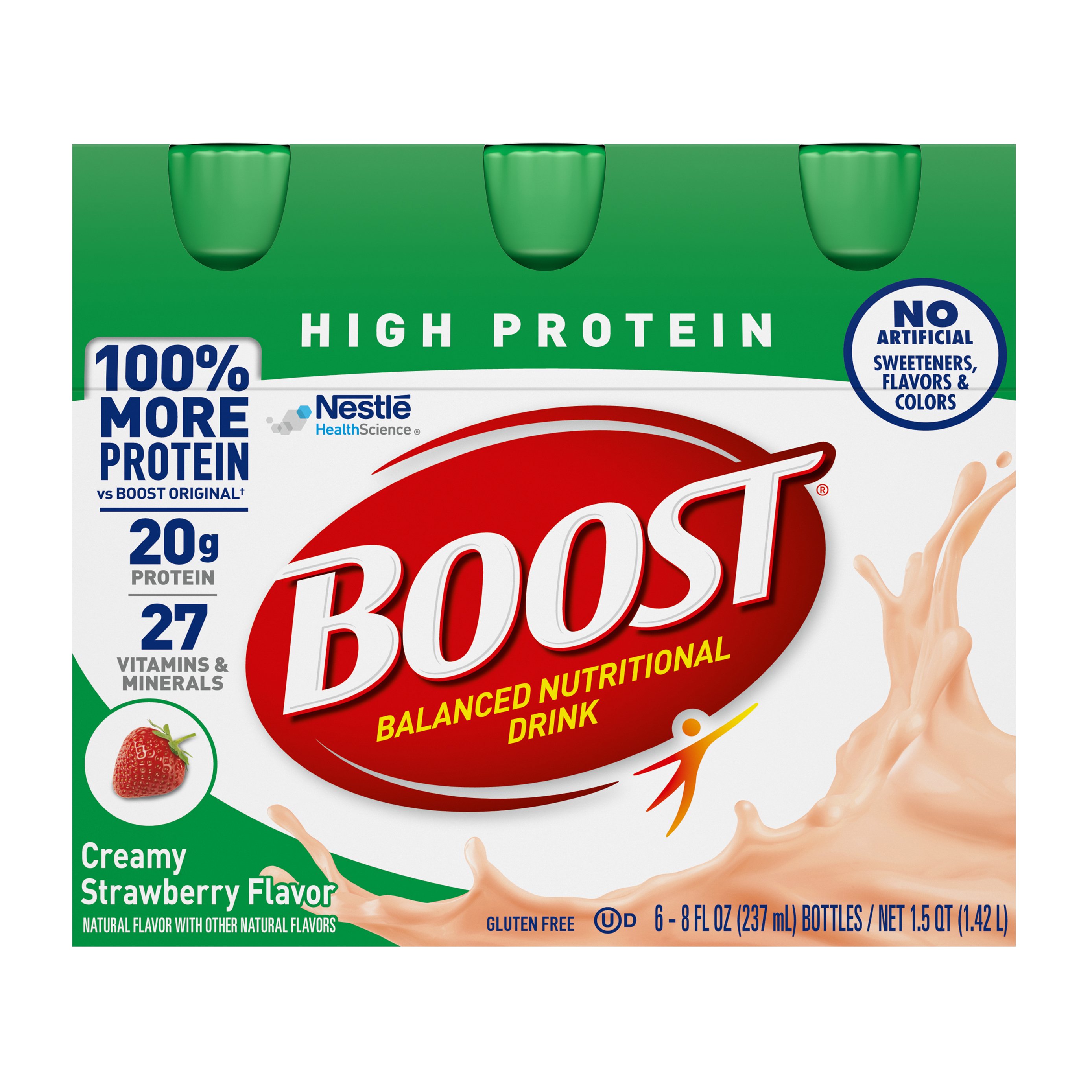 BOOST High Protein Nutritional Drink Creamy Strawberry 6 pk Shop Diet