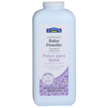 Hill Country Fare Cornstarch Baby Powder - Lavender & Chamomile, 22 oz