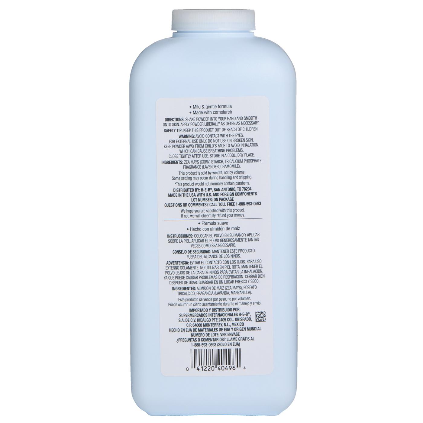 Hill Country Fare Cornstarch Baby Powder - Lavender & Chamomile; image 2 of 2