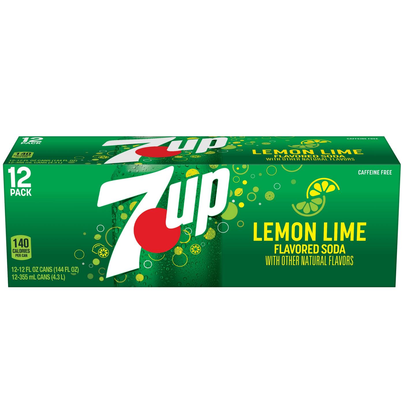 7UP Lemon Lime Soda 12 pk Cans; image 2 of 6