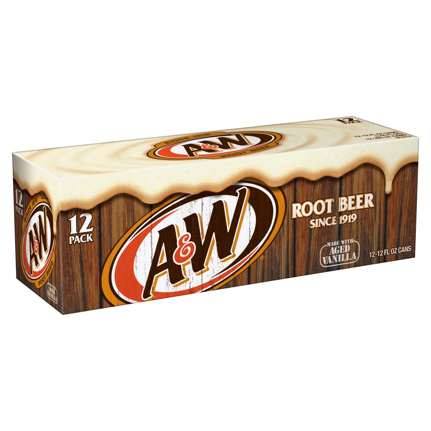 A&W Root Beer 12 oz Cans; image 1 of 2