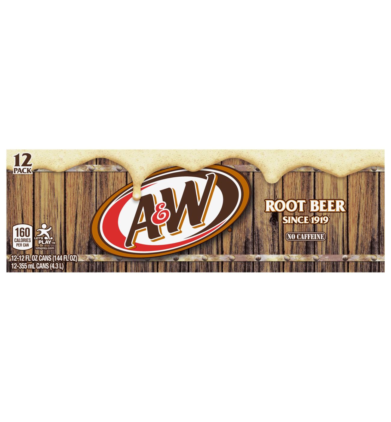 A&W Root Beer 12 oz Cans; image 2 of 2