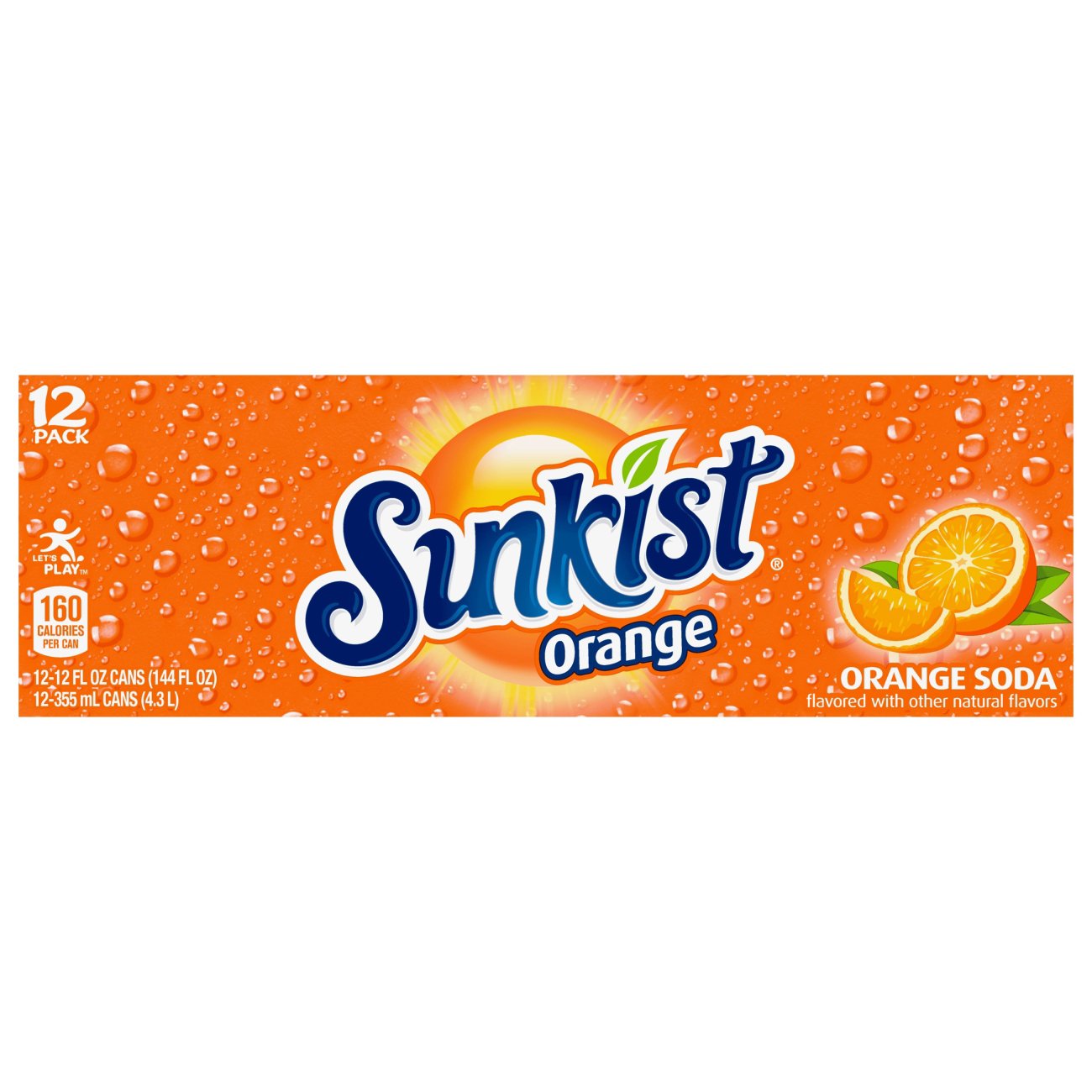 Sunkist Orange Soda 12 oz Cans