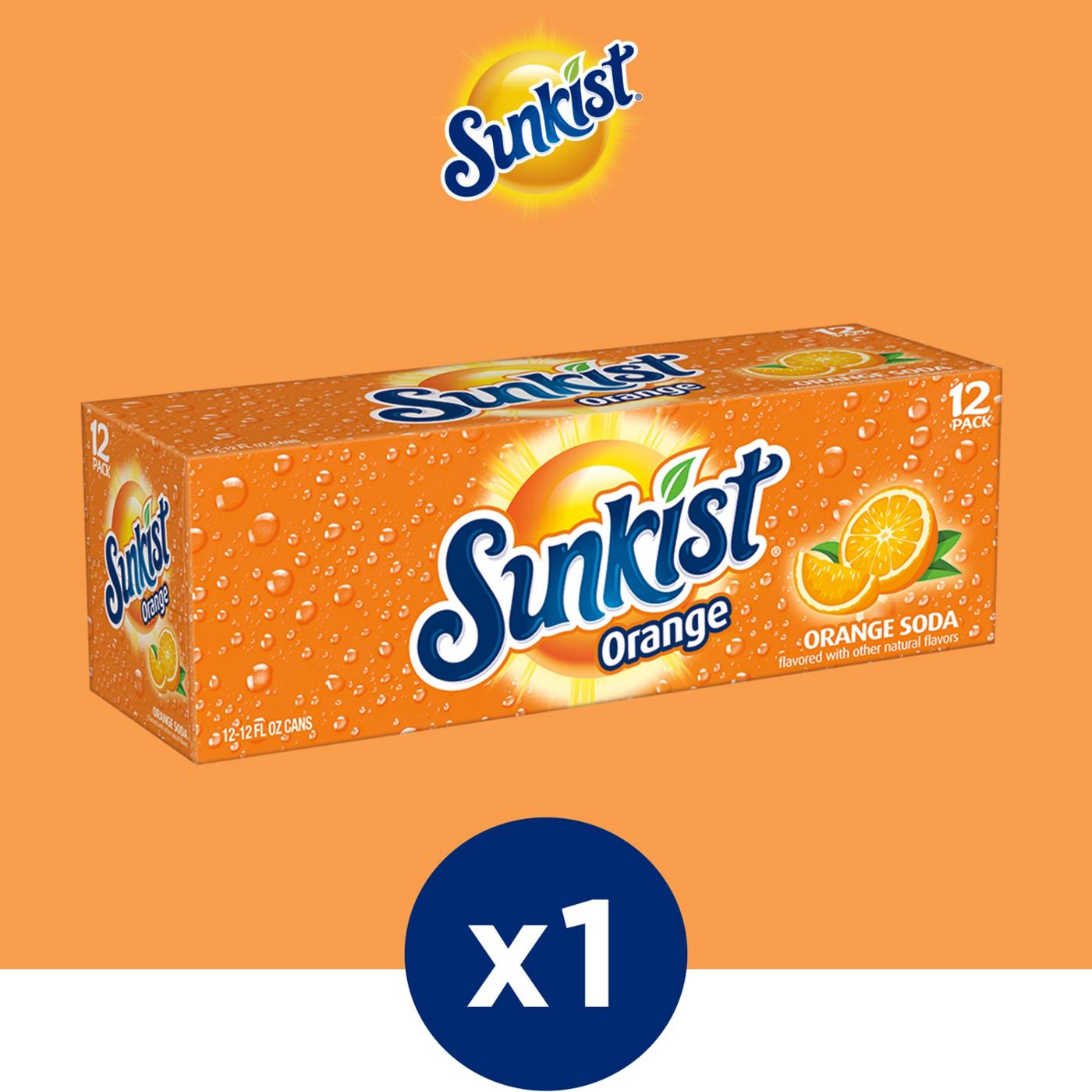 Sunkist Orange Soda 12 pk Cans; image 5 of 7