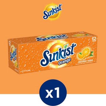 Sunkist Orange Soda 12 pk Cans
