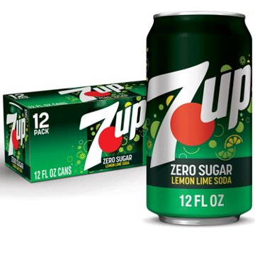 7UP Zero Sugar Lemon Lime Soda 12 pk Cans