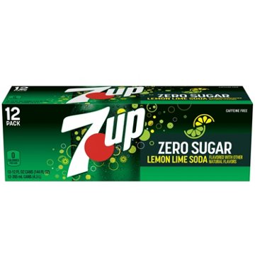 7UP Zero Sugar Lemon Lime Soda 12 pk Cans