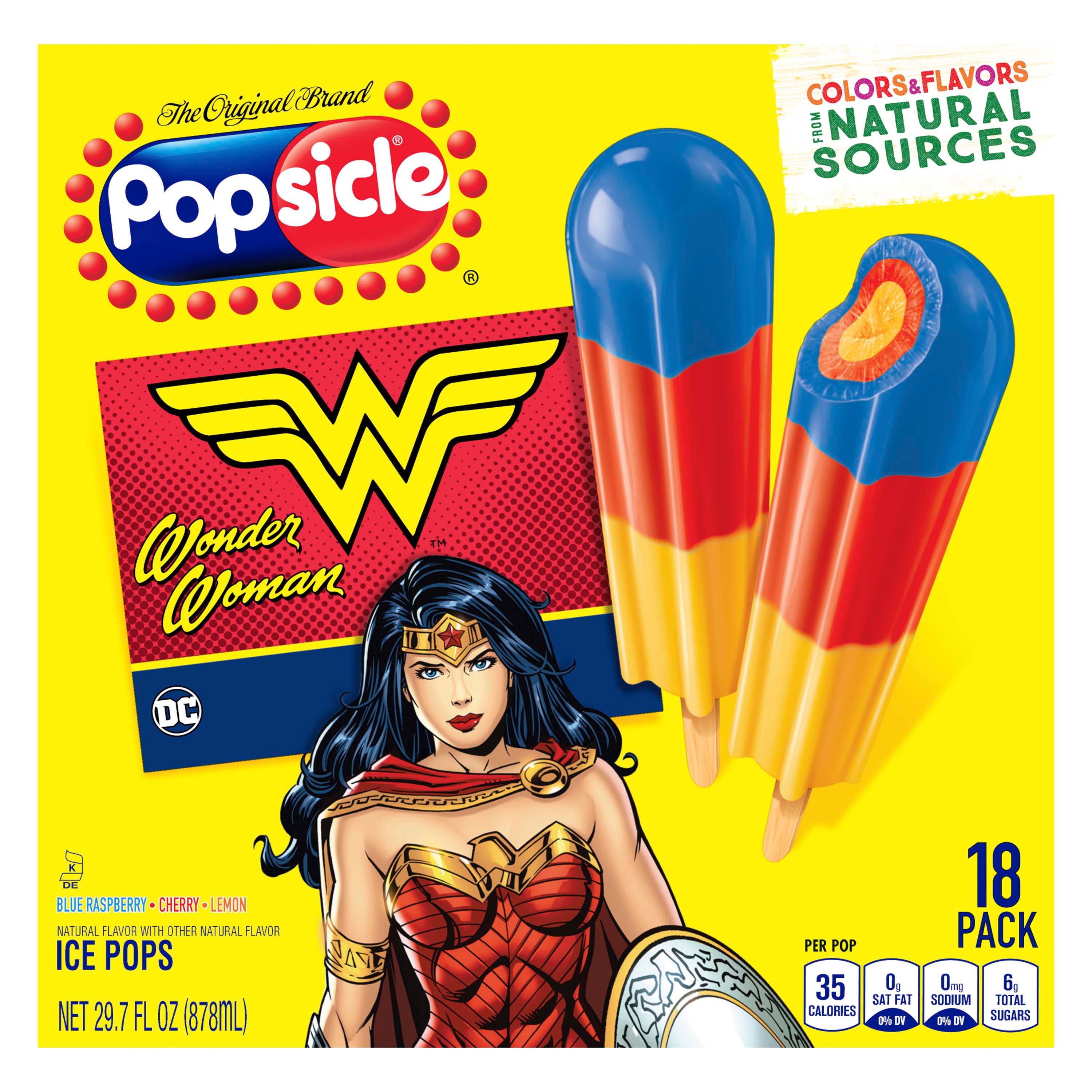 Popsicle Wonder Woman Frozen Ice Pops & Frozen Dessert Shop Bars