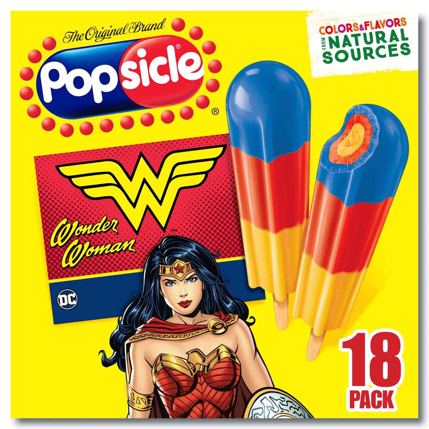 Popsicle Wonder Woman Frozen Ice Pops & Frozen Dessert; image 3 of 4