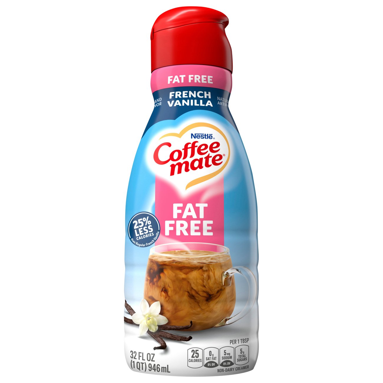 Nestle Coffee Mate French Vanilla Fat Free Liquid Coffee ...