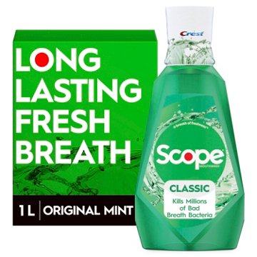 Crest Scope Classic Original Mouthwash, 33.8 oz