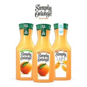 Simply Orange Pulp Free Orange Juice, 46 oz