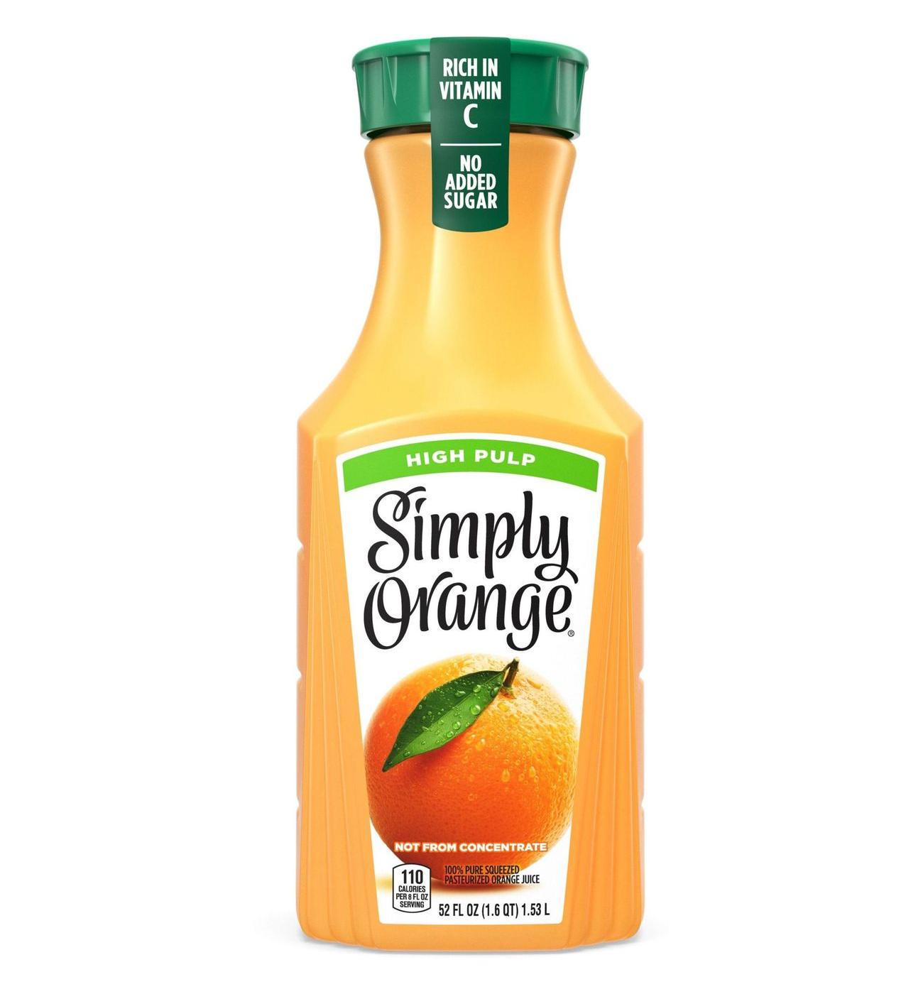 Simply Orange High Pulp Orange Juice; image 1 of 13