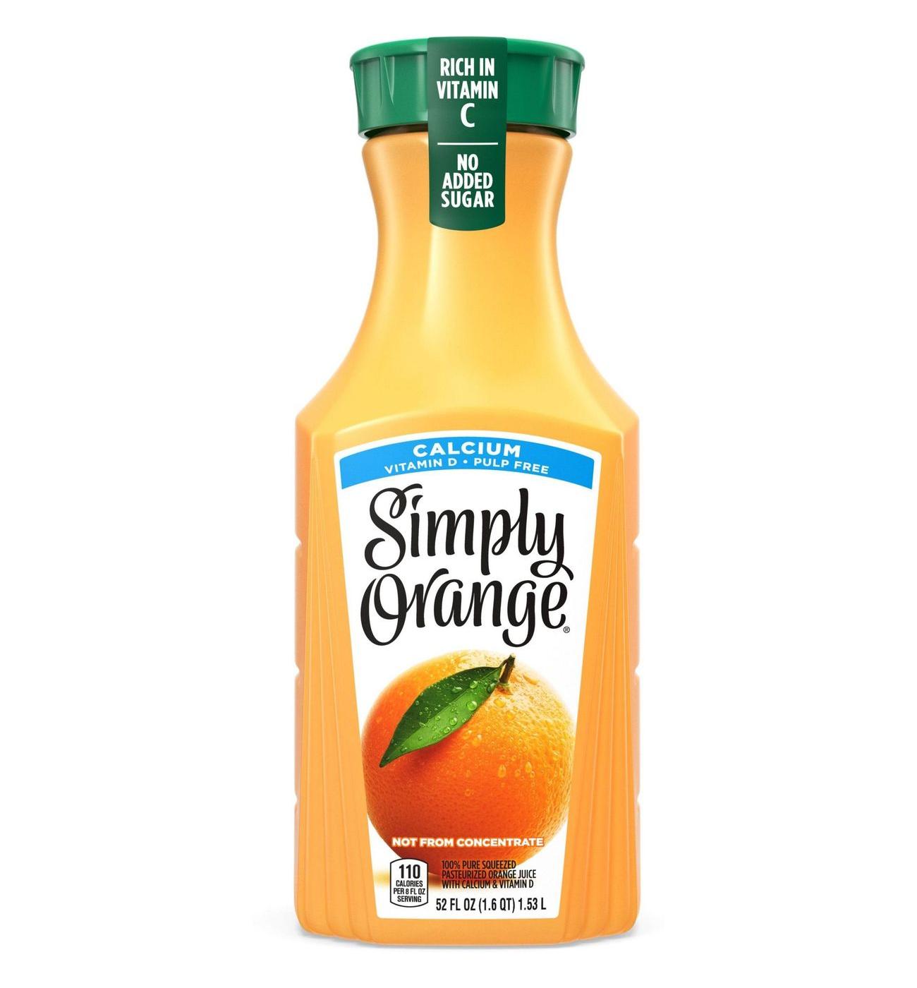 Simply Orange Pulp Free Orange Juice with Calcium & Vitamin D; image 1 of 5