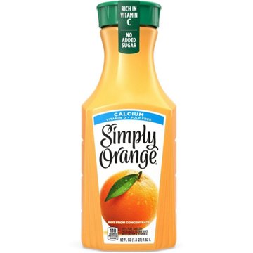 Simply Orange Pulp Free Orange Juice with Calcium & Vitamin D, 46 oz