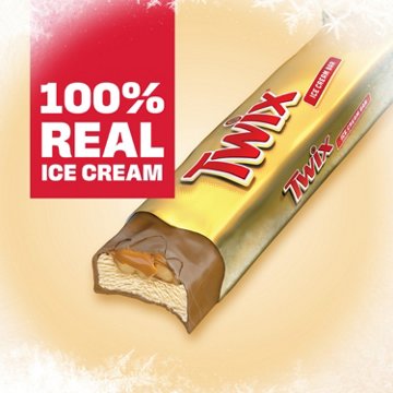 Twix Vanilla Caramel Chocolatey Cookie Ice Cream Bars, 6 ct