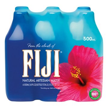 FIJI Natural Artesian Water 6 pk Bottles, 16.9 oz