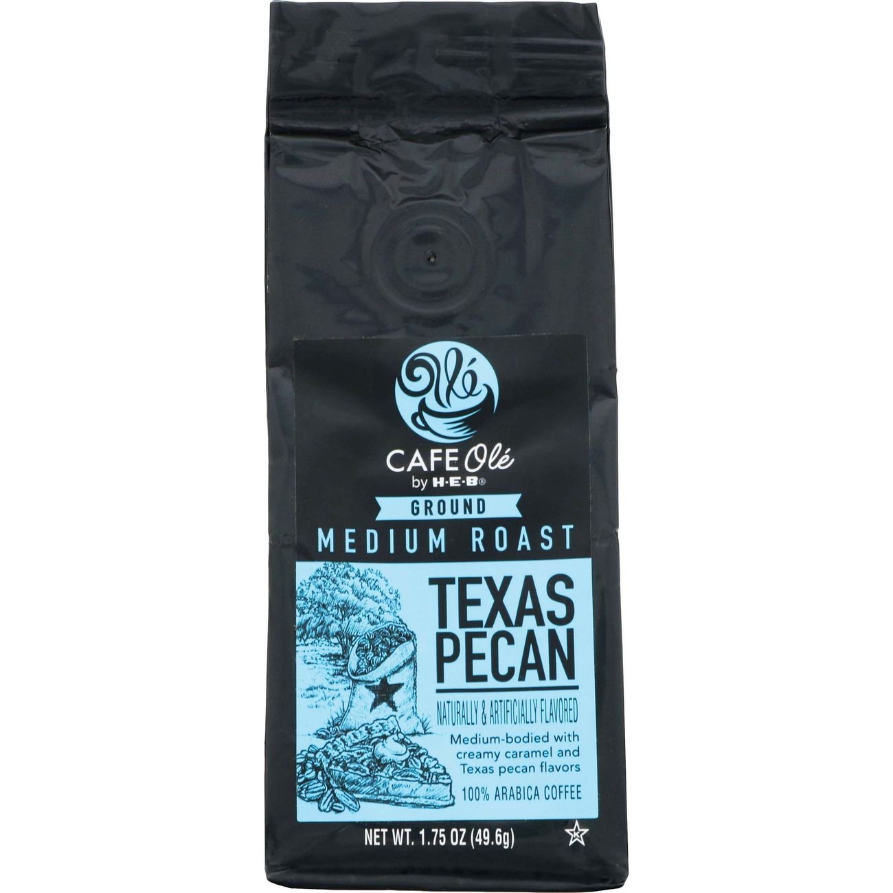 CAFE Olé by H-E-B Medium Roast Texas Pecan Ground Coffee - Trial Size