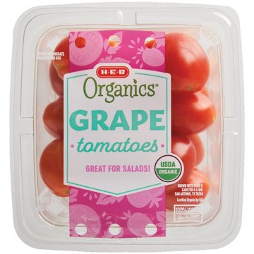 H-E-B Organics Fresh Grape Tomatoes, 10 oz