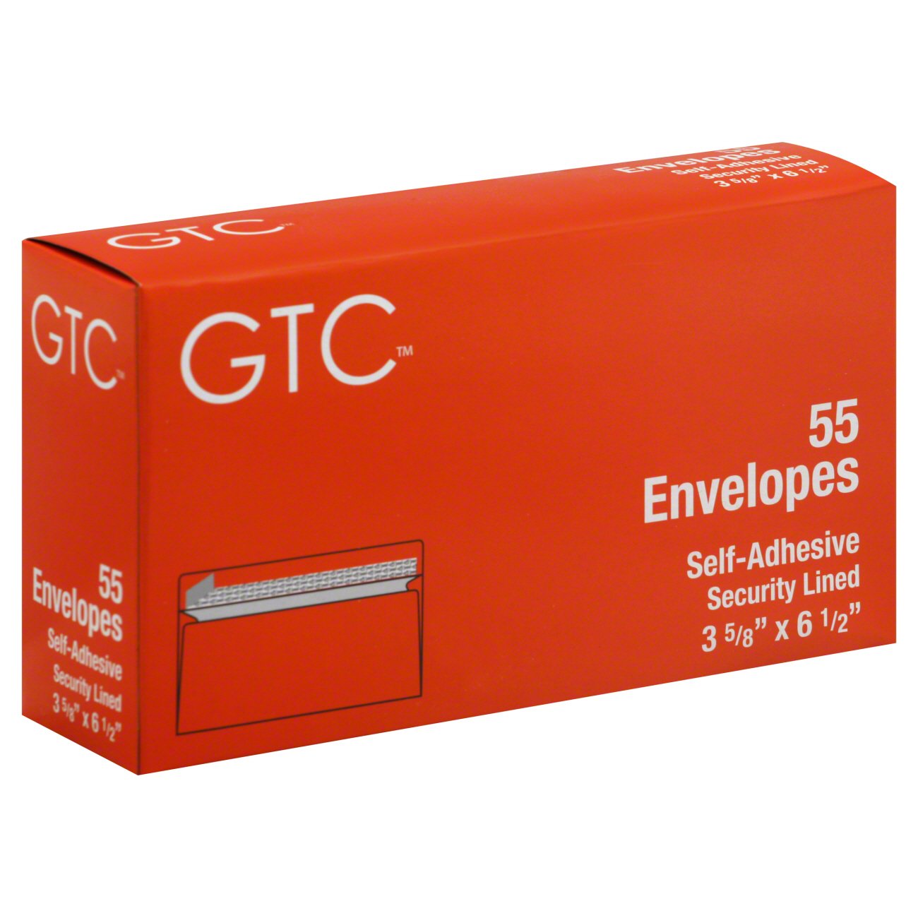 GTC SelfAdhesive Security Lined Envelopes 3 5/8 x 6 1/2 Inch Shop Envelopes & Boxes at HEB