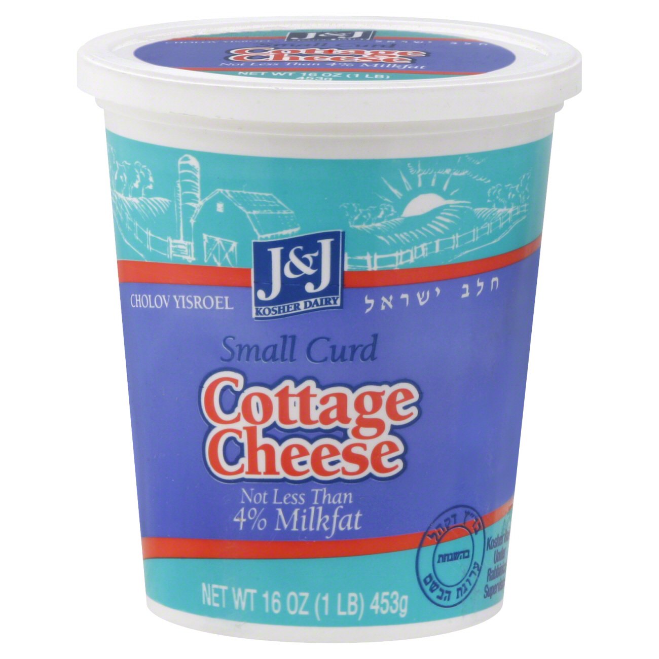 J & J Kosher Small Curd 4 Milkfat Cottage Cheese Shop Cottage Cheese