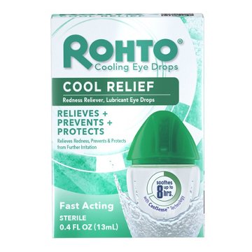 Rohto Cool Relief Lubricant Eye Drops, 0.4 oz