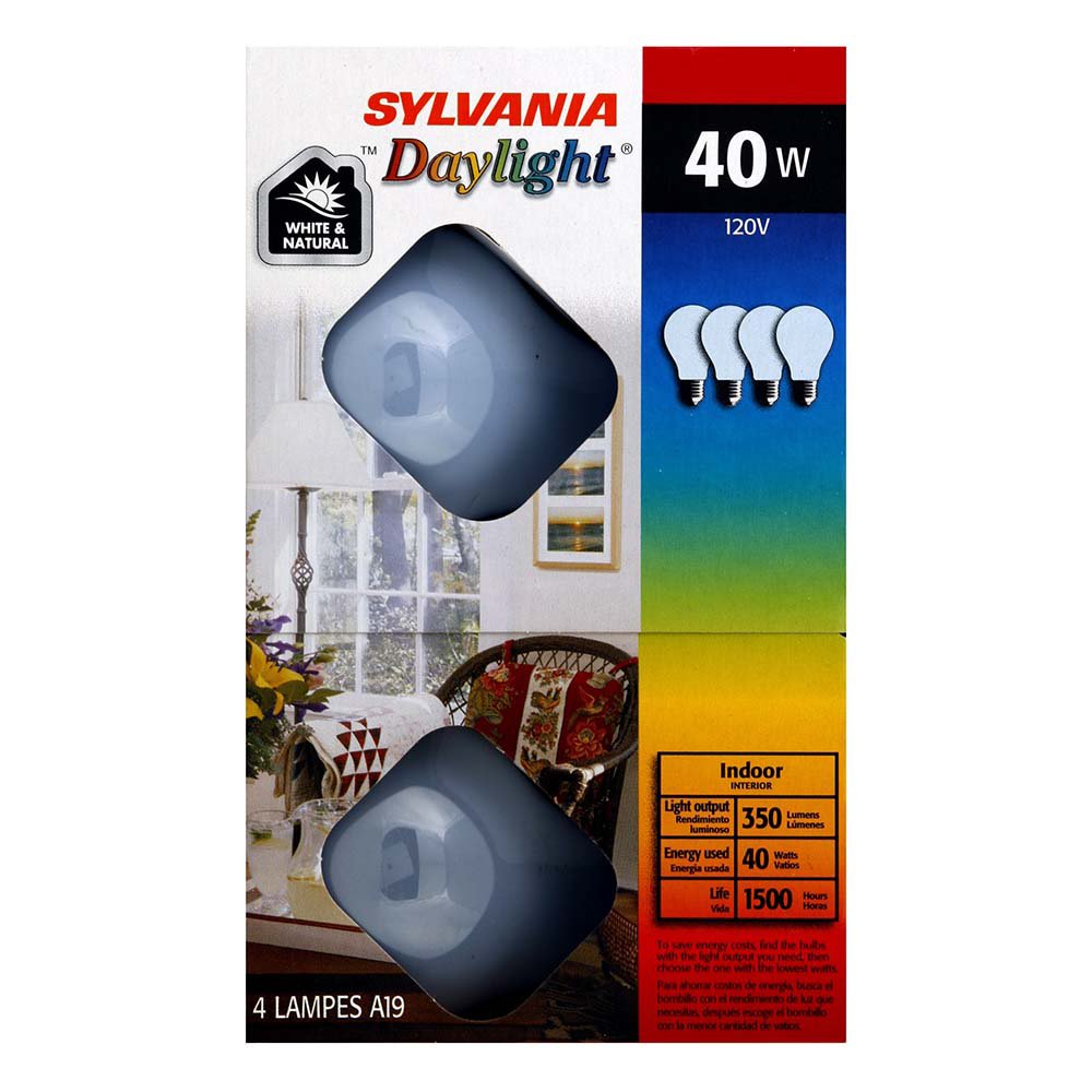 Sylvania A19 40 Watt Daylight White And Natural Indoor Light Bulbs Shop