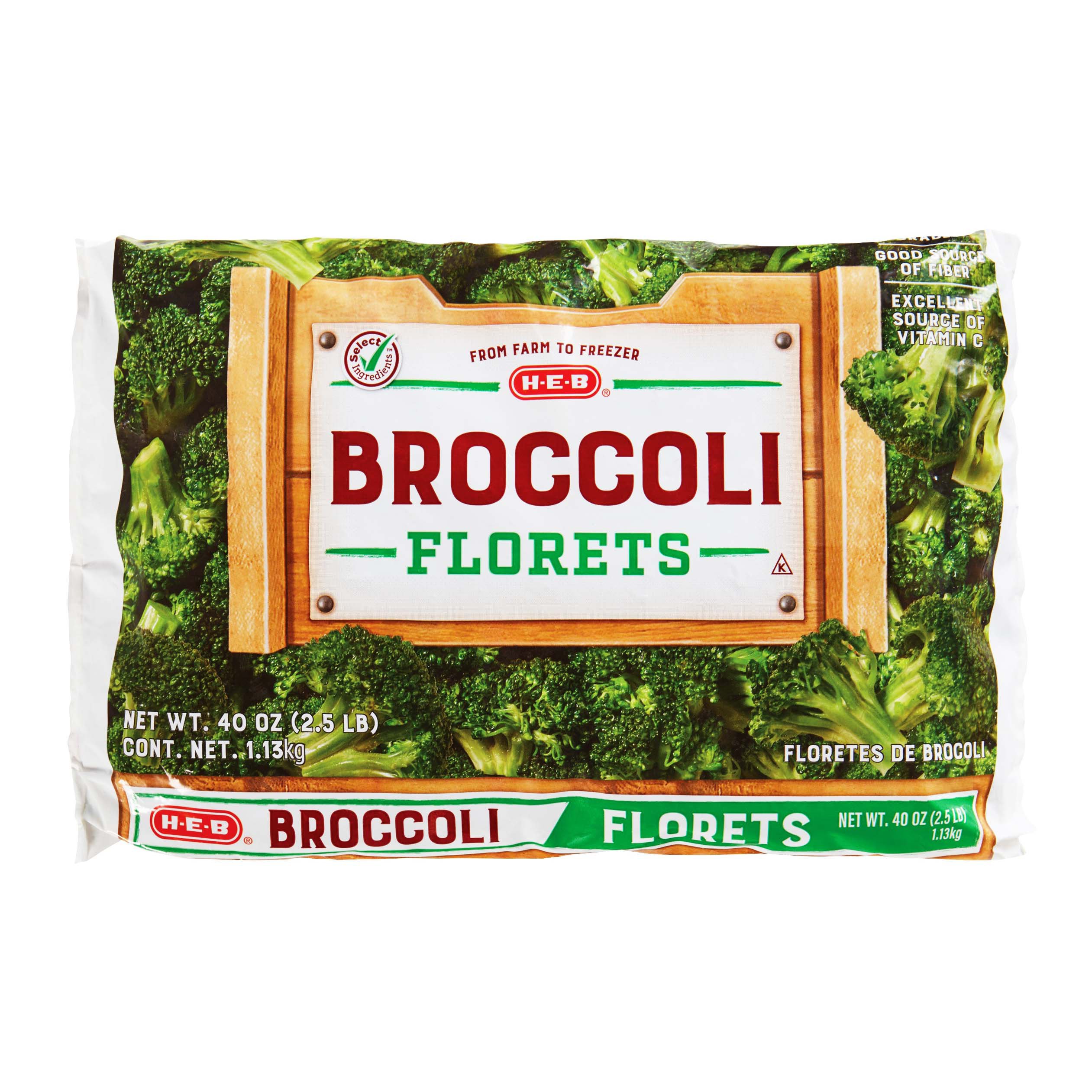 H E B Select Ingredients Broccoli Florets Shop Broccoli Cauliflower Cabbage At H E B