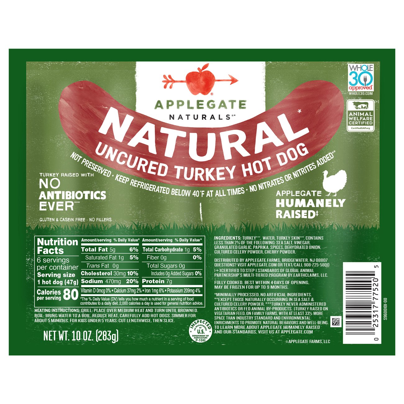 Applegate Natural Uncured Turkey Hot Dog - Shop Meat at H-E-B