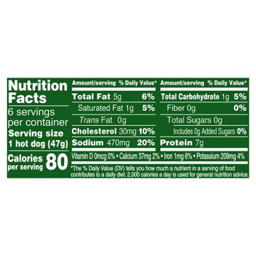 Applegate Naturals Uncured Turkey Hot Dogs, 6 ct