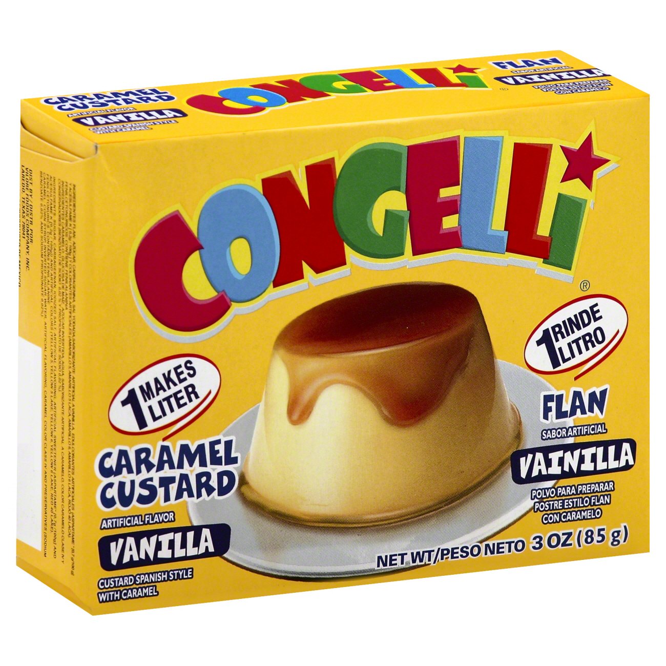 Congelli Caramel Custard Vanilla Flan Shop Pudding & gelatin mix at HEB