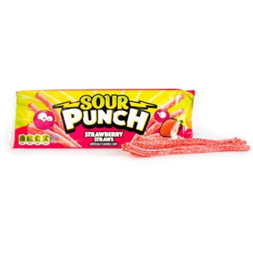 Sour Punch Straws Strawberry Gummy Candy