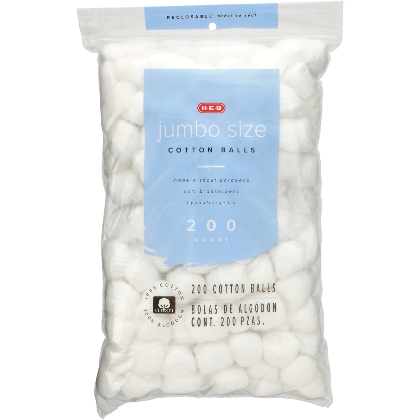 H-E-B Jumbo Size Cotton Balls; image 1 of 2