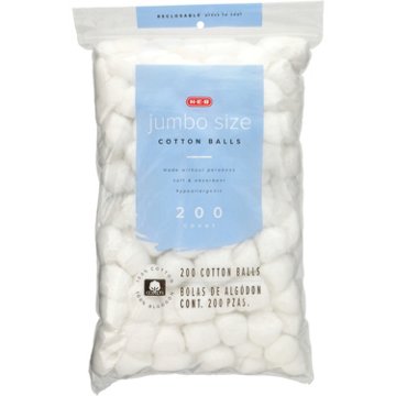 H-E-B Jumbo Size Cotton Balls, 200 ct