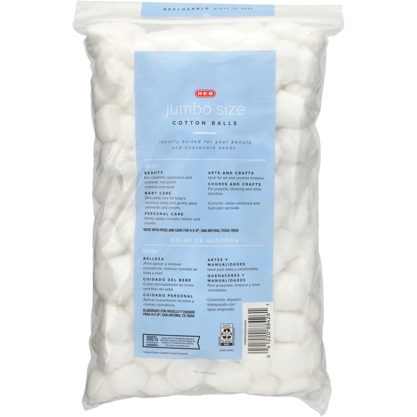 H-E-B Jumbo Size Cotton Balls; image 2 of 2