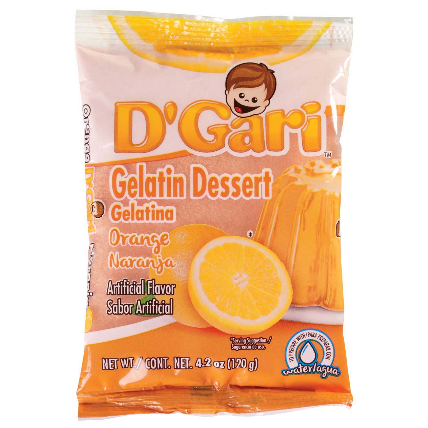 D'Gari Orange Gelatin Dessert Mix; image 1 of 2