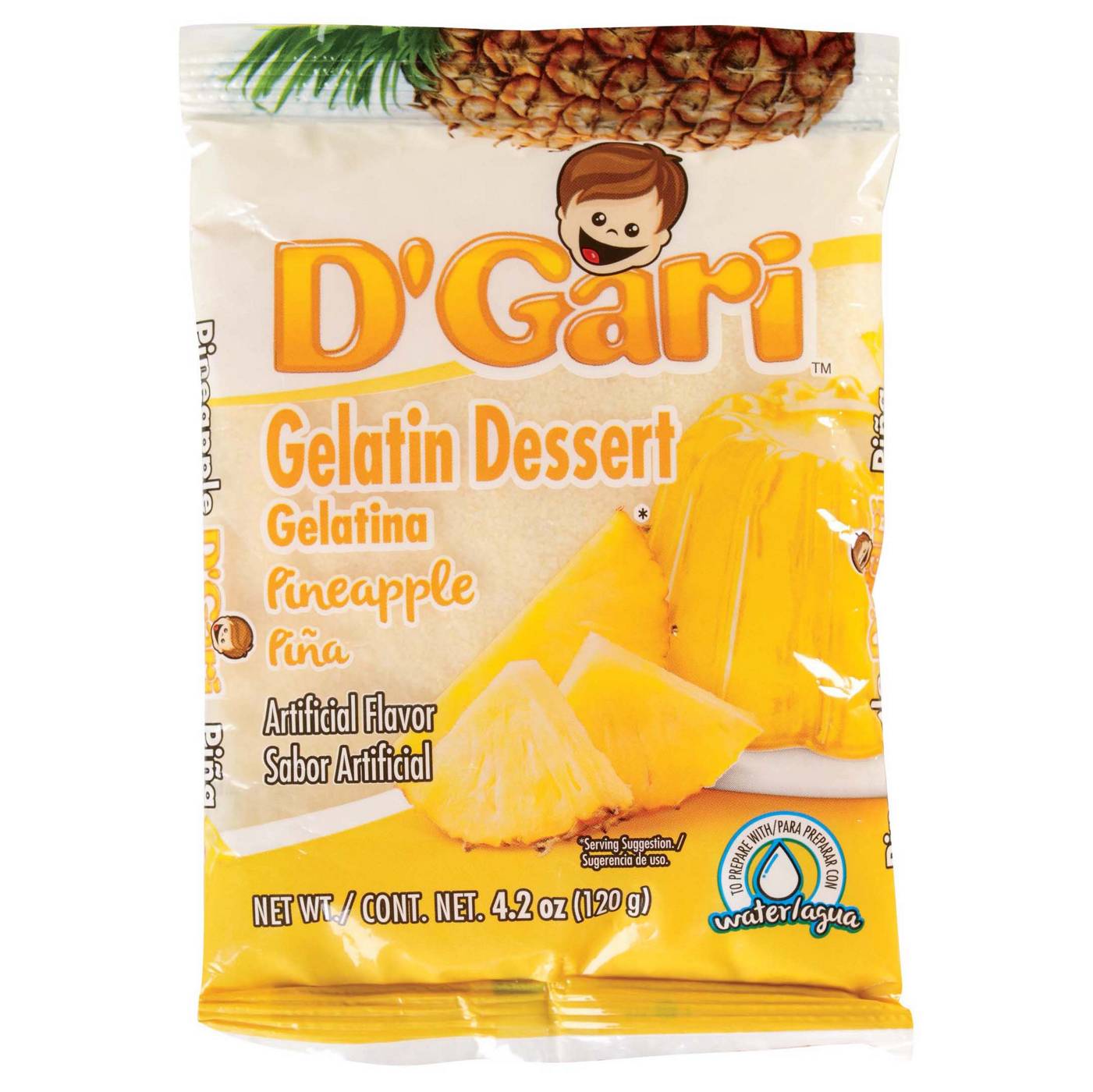 D'Gari Pineapple Gelatin Dessert Mix; image 1 of 2